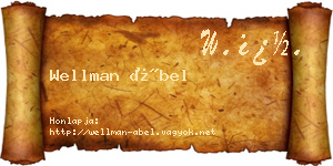 Wellman Ábel névjegykártya
