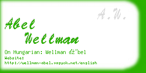 abel wellman business card